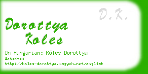 dorottya koles business card