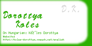 dorottya koles business card